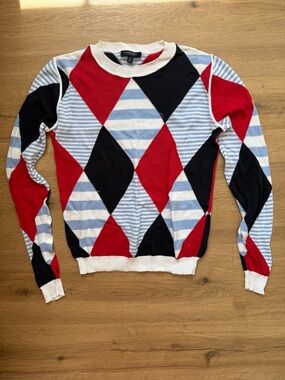Burberry Argyle Cotton Lightweight Sweater